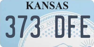 KS license plate 373DFE
