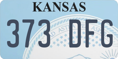 KS license plate 373DFG