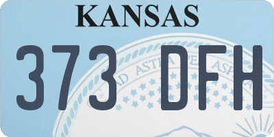 KS license plate 373DFH