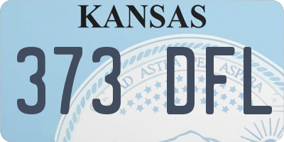 KS license plate 373DFL