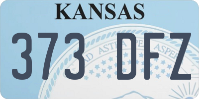 KS license plate 373DFZ
