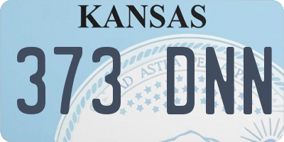 KS license plate 373DNN