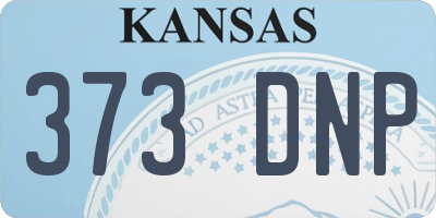 KS license plate 373DNP