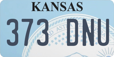 KS license plate 373DNU