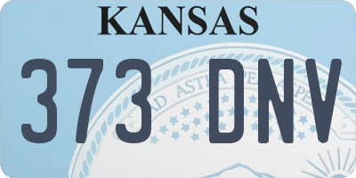 KS license plate 373DNV
