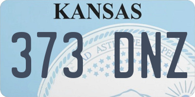 KS license plate 373DNZ