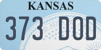 KS license plate 373DOD