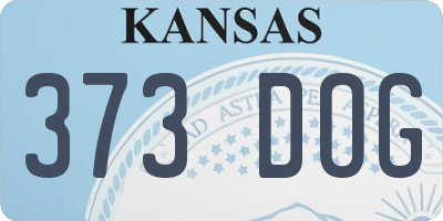KS license plate 373DOG
