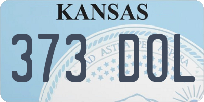 KS license plate 373DOL