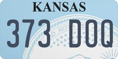 KS license plate 373DOQ