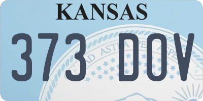 KS license plate 373DOV