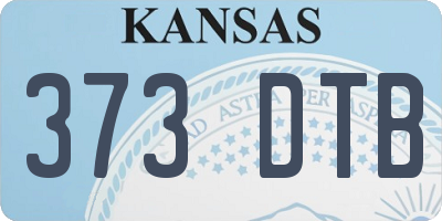 KS license plate 373DTB