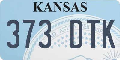 KS license plate 373DTK