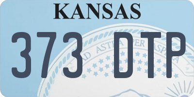 KS license plate 373DTP