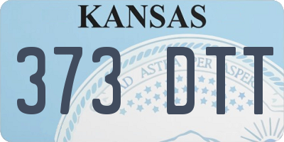 KS license plate 373DTT