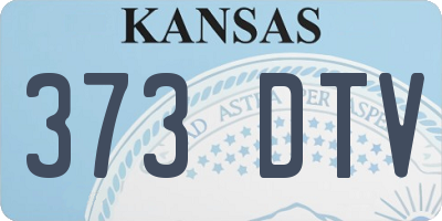 KS license plate 373DTV