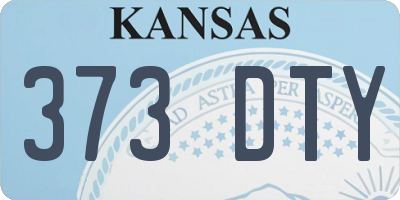 KS license plate 373DTY