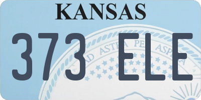 KS license plate 373ELE