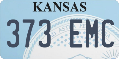 KS license plate 373EMC
