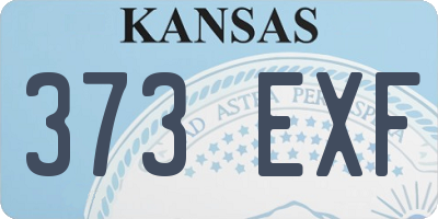 KS license plate 373EXF