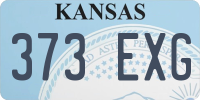 KS license plate 373EXG