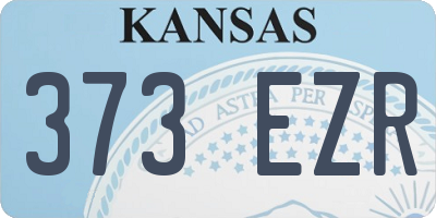 KS license plate 373EZR