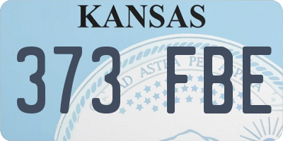 KS license plate 373FBE