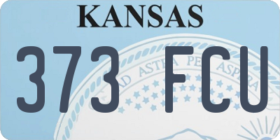 KS license plate 373FCU