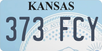 KS license plate 373FCY