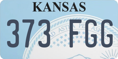 KS license plate 373FGG