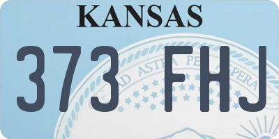 KS license plate 373FHJ