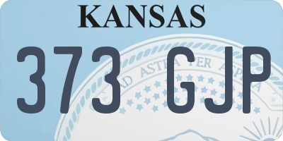 KS license plate 373GJP