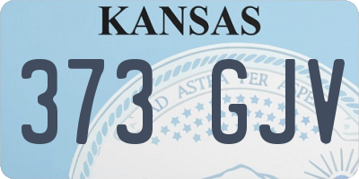 KS license plate 373GJV