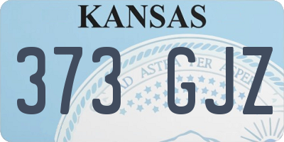 KS license plate 373GJZ