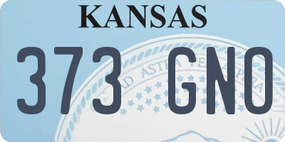 KS license plate 373GNO