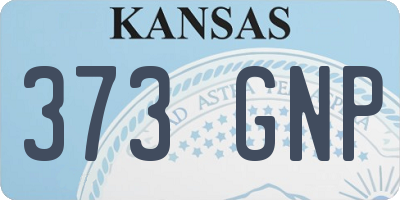 KS license plate 373GNP