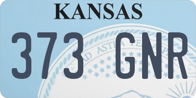 KS license plate 373GNR