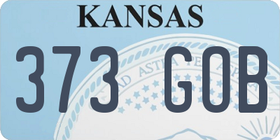 KS license plate 373GOB