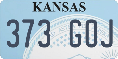 KS license plate 373GOJ