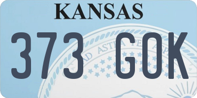 KS license plate 373GOK