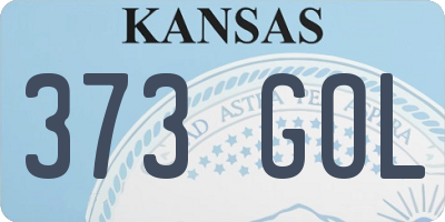 KS license plate 373GOL