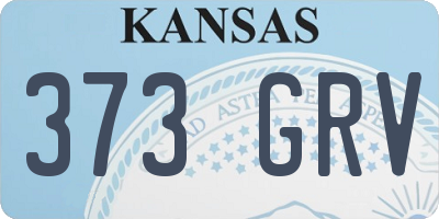 KS license plate 373GRV