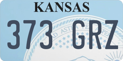 KS license plate 373GRZ