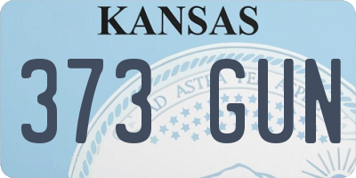 KS license plate 373GUN