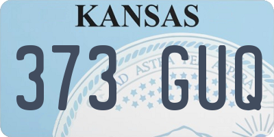 KS license plate 373GUQ