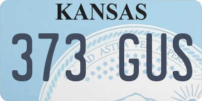 KS license plate 373GUS