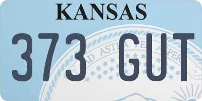 KS license plate 373GUT