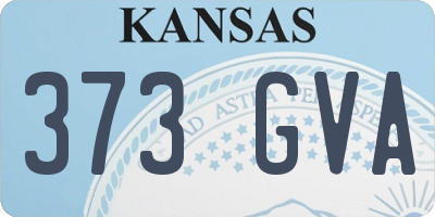 KS license plate 373GVA