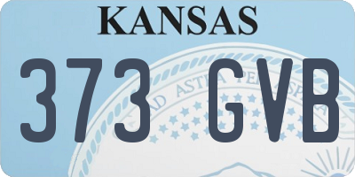 KS license plate 373GVB