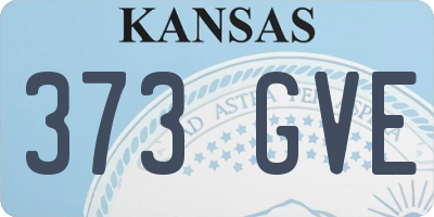 KS license plate 373GVE